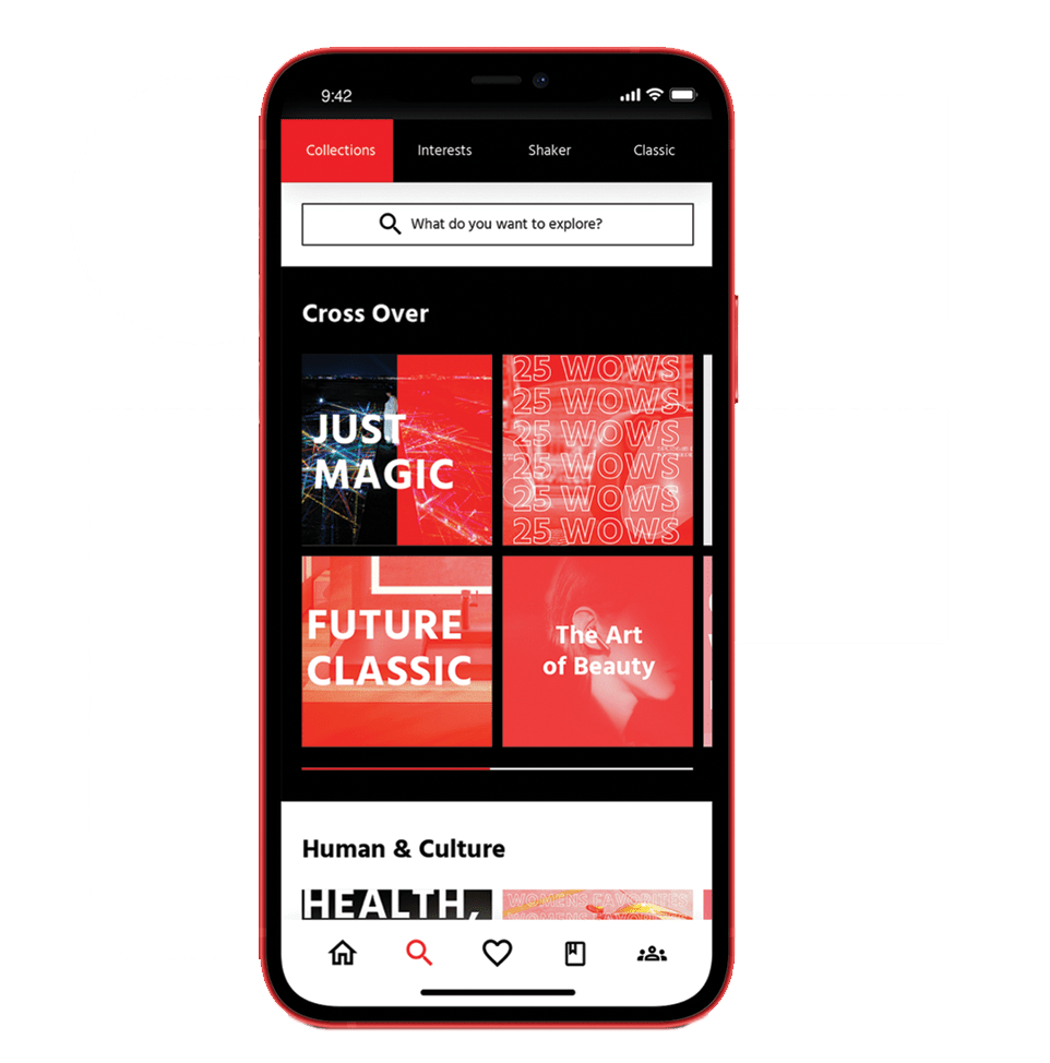 Ansichten der iF Design App mit ausgezeichneten Projekten